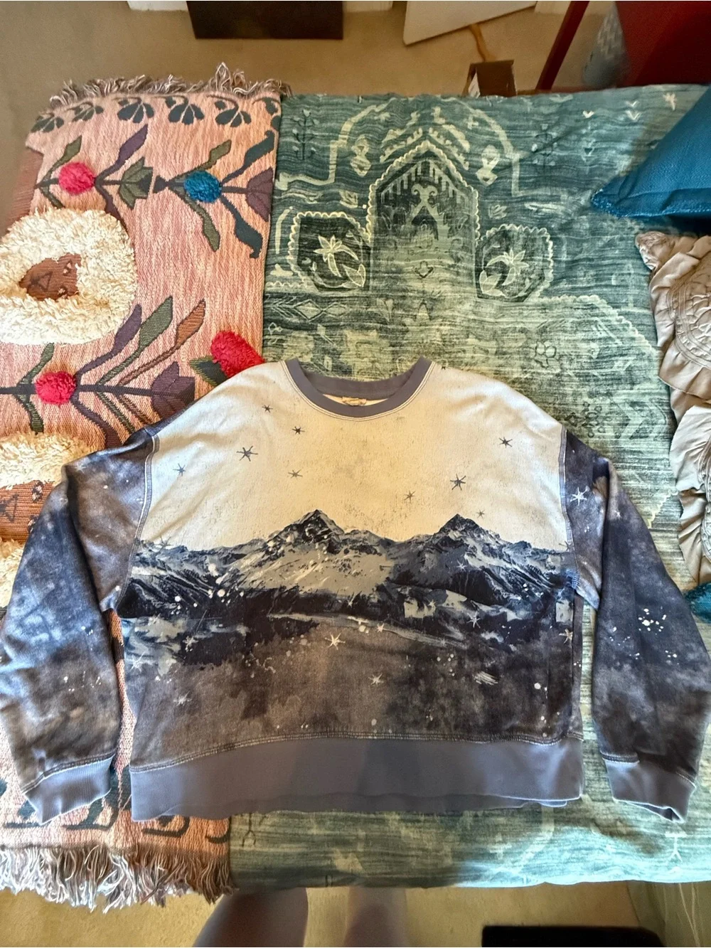 Pilcro blue and silver knit sweatshirt - Picture 4 of 6